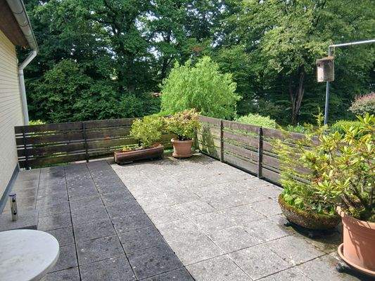 Terrasse auf der Garage