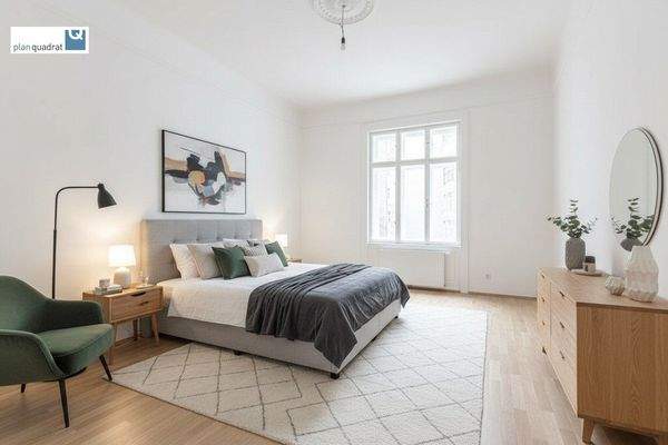 Zimmer 3 (gem. Grundriss-Skizze) - Möblage ist KI-generiert und nicht Teil des Mietgegenstandes