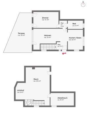 Erd- und Untergeschoss - Wohnung 1