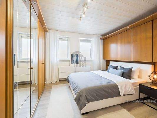 Schlafzimmer EG  Konzeptdarstellung