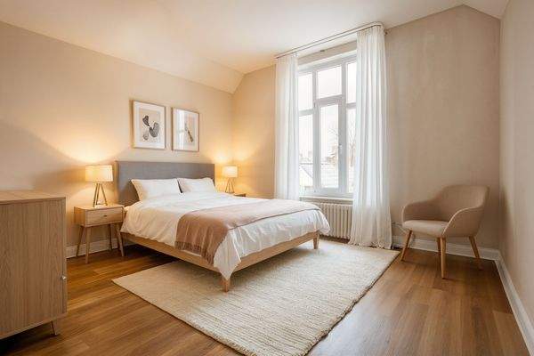 Schlafzimmer - (Homestaging KI generiert)