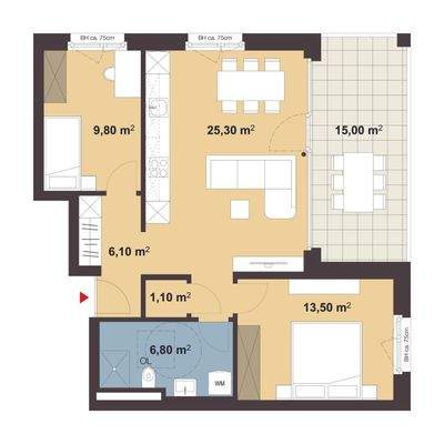 Am Römerstein in Höchst Grundriss Whg A09 i+R Wohnbau GmbH