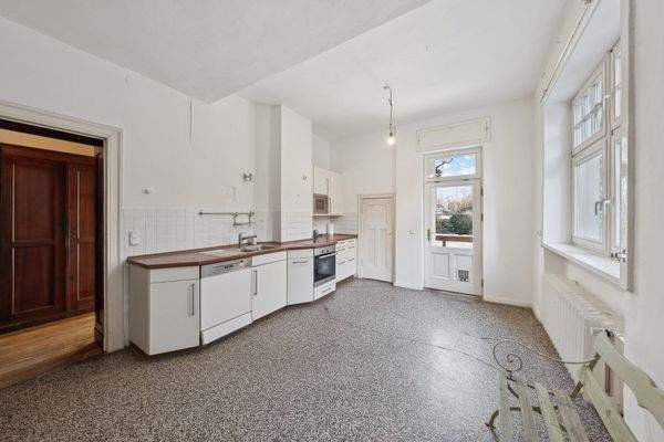 Original Terrazzoboden in der Hauptküche