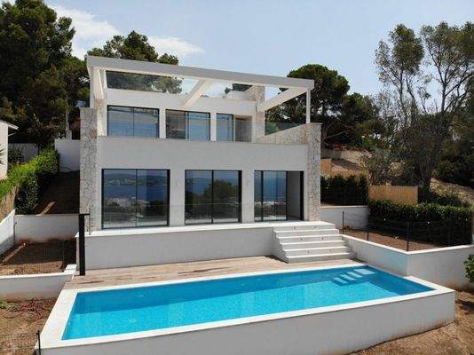 Villa mit Panoramablick auf das Meer zum Verkauf in Portals Nous, Mallorca