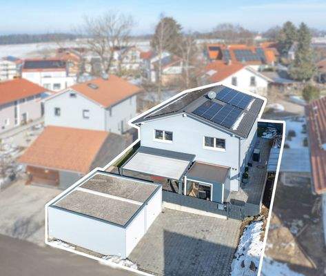 Drohnenansicht Grundstück