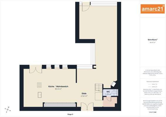 Grundriss untere Etage