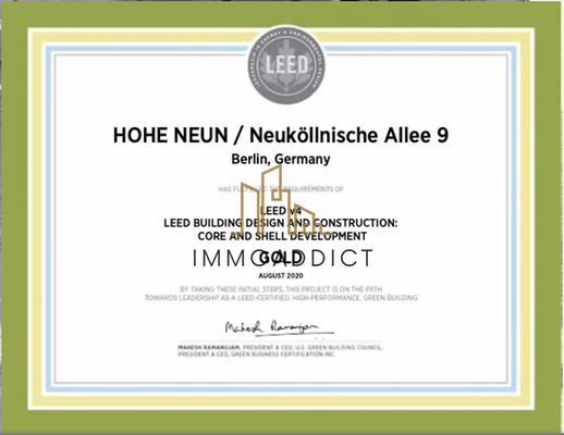 Hohe Neun - LEED GOLD Siegel