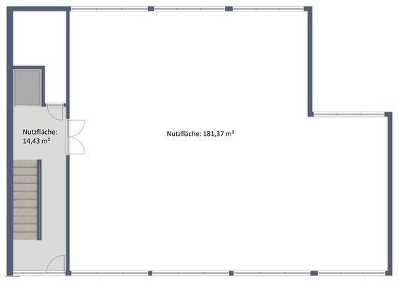 Grundriss Geschäftshaus EG  Ladenlokal