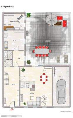 Grundriss Erdgeschoss, beispielhaft