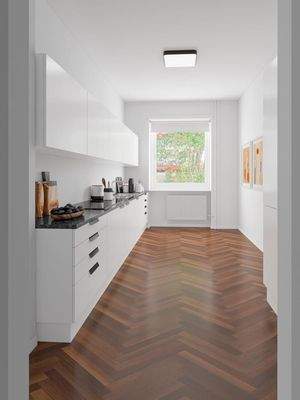 Küche digitalisiert gespiegelt