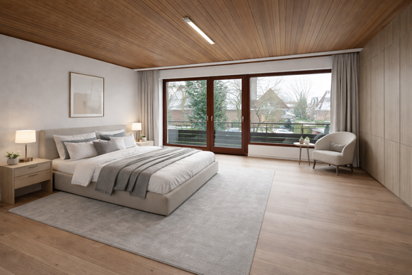 Einrichtungsbeispiel Schlafzimmer (KI generiert)