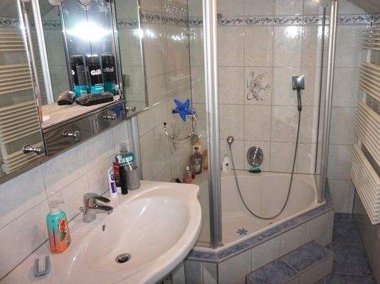 Eckwanne mit Duschwand