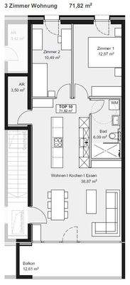 Hellbrunnenstrasse Hohenems Whg B10 3-Zimmer