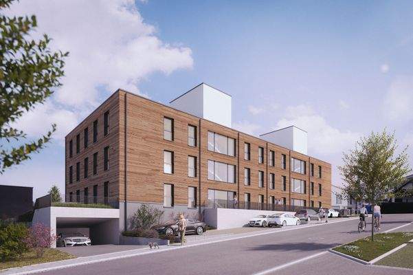 Drei Stockwerke mit Aufzug und Tiefgarage